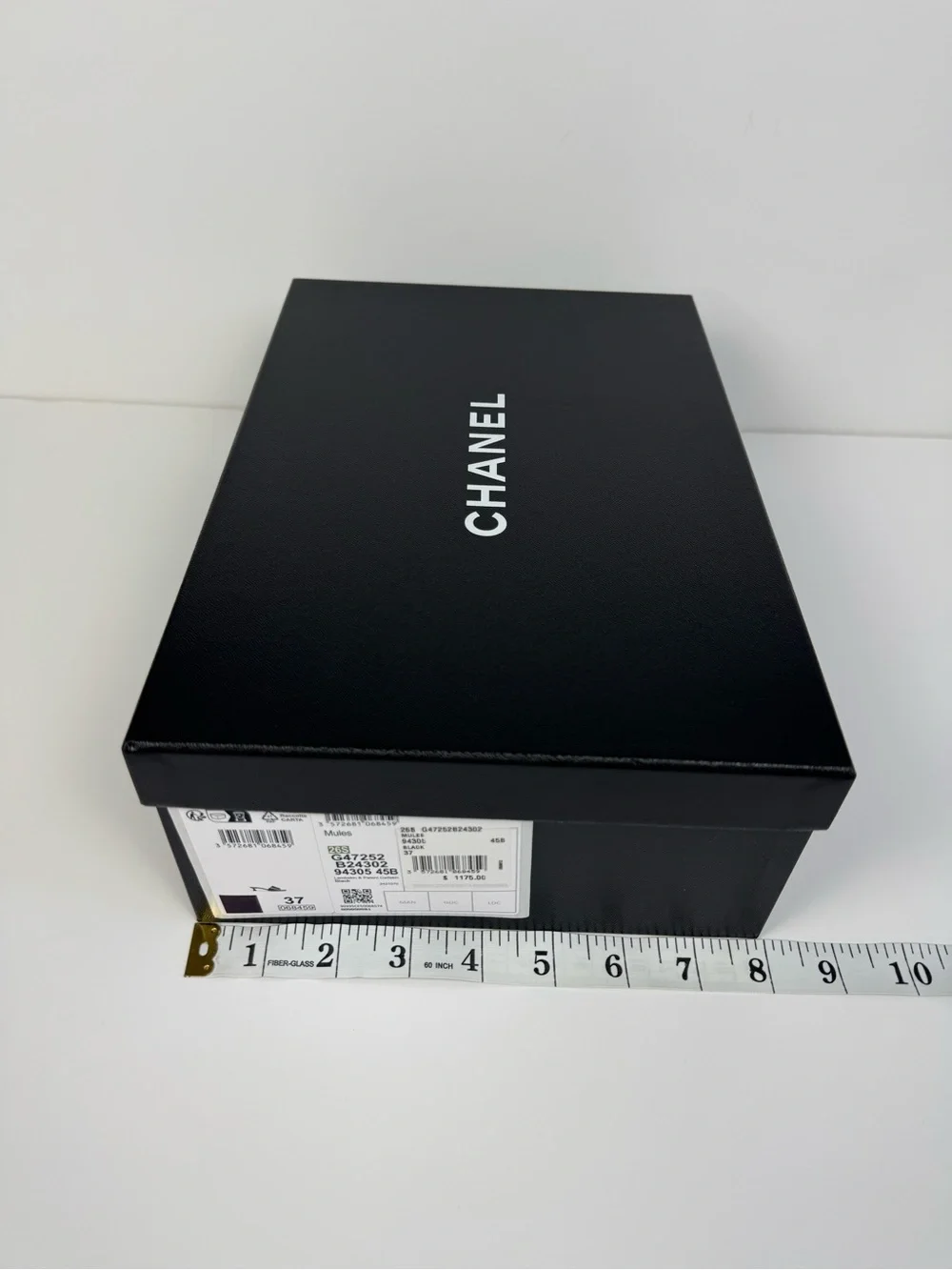 CHANEL Empty Gift Shoes Box Storage Cardboard Black 8